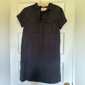 Banana republic linen blend utility shirt dress